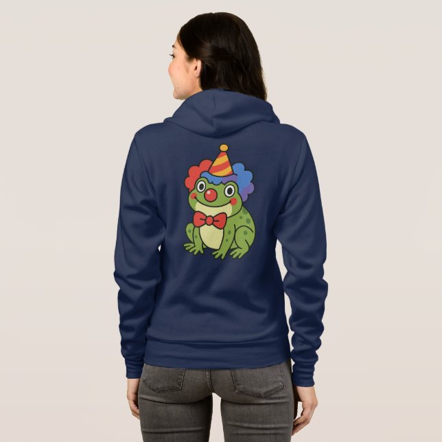 Funny Clown Frog Sticker T Shirt (Hel baksida)