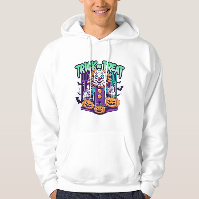 Funny Clown Halloween Hoodie (Framsida)