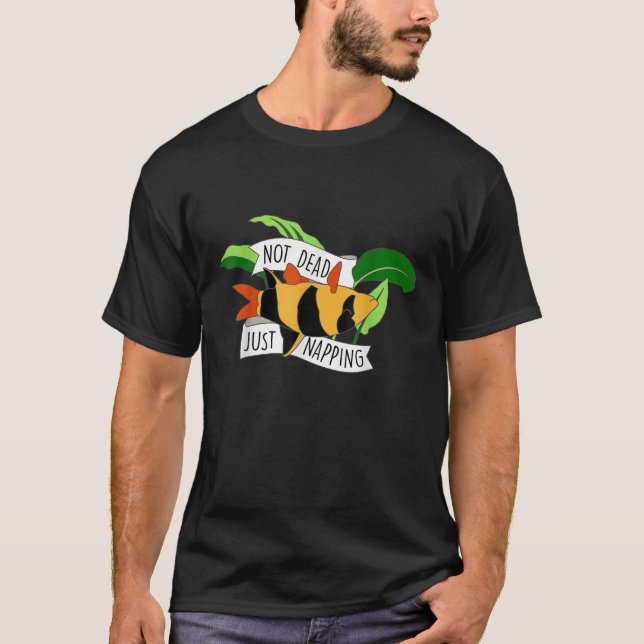 Funny Clown Loach Freshwater Aquarium T Shirt (Framsida)