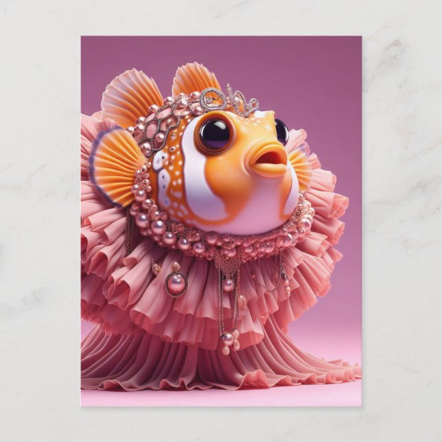 Funny ClownFish Mode Vykort (Framsida)