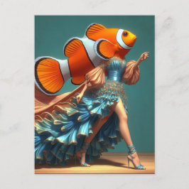 Funny ClownFish Mode Vykort