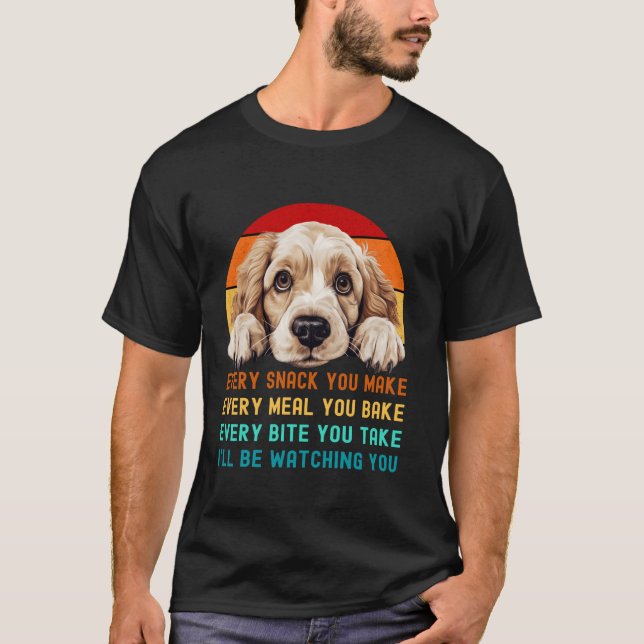 Funny Clumber Spain Hund Mamma Pappa Varje Snack d T Shirt (Framsida)