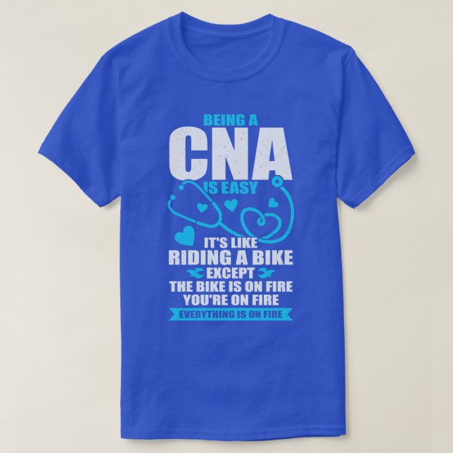 Funny CNA-Auktoriserad för sjuksköterskeassistent  T Shirt (Design framsida)