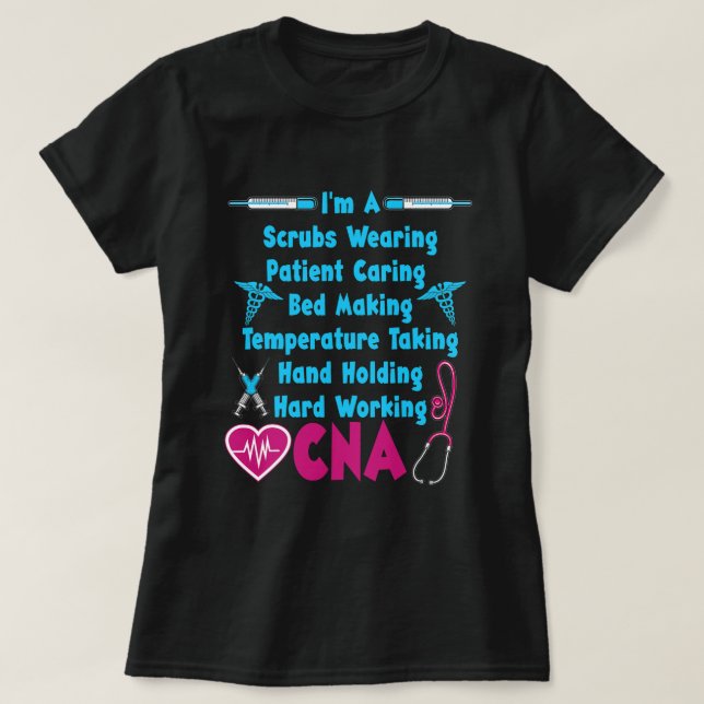 Funny CNA Humor Auktoriserad Proud  Nursing Asi T Shirt (Design framsida)