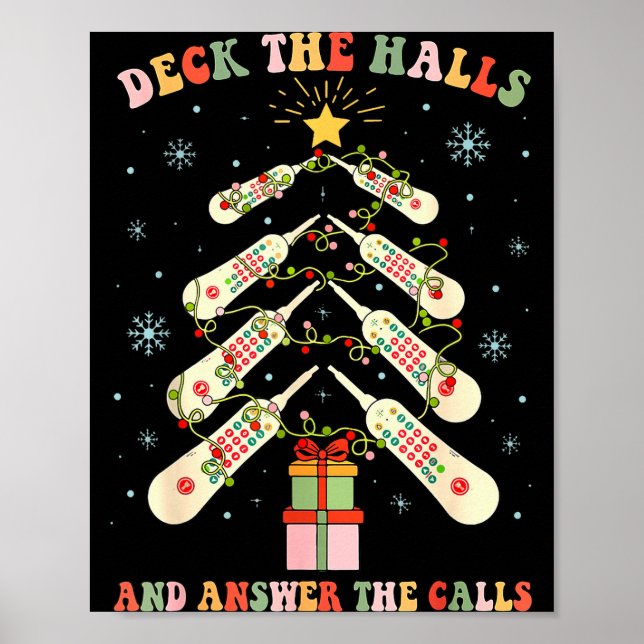 Funny Cna Nurse Christmas Medical Xmas Trees Nursi Poster (Framsidan)