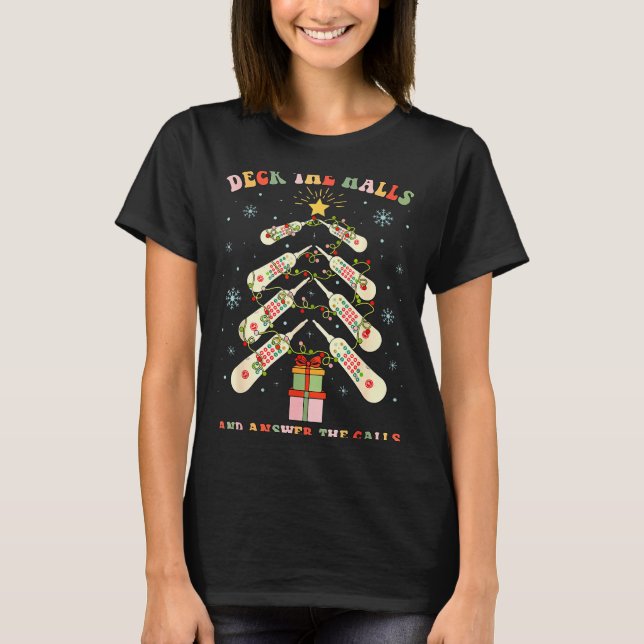 Funny Cna Nurse Christmas Medical Xmas Trees Nursi T Shirt (Framsida)