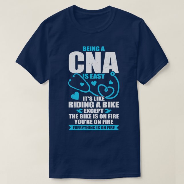 Funny Cna Work Auktoriserad Nursing Assistant Gift T Shirt (Design framsida)