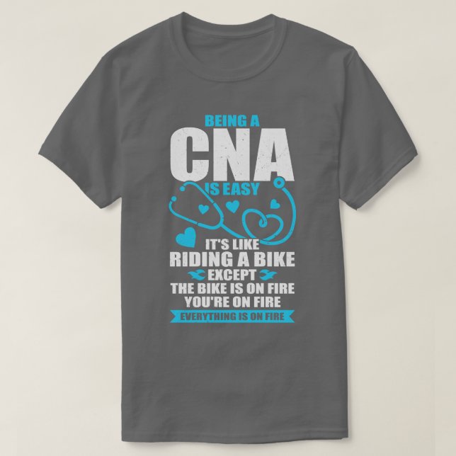 Funny Cna Work Auktoriserad Nursing Assistant Gift T Shirt (Design framsida)