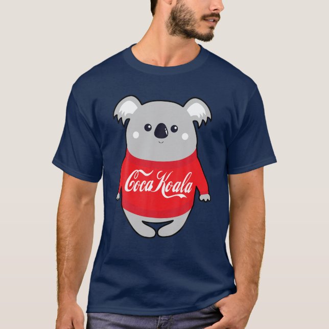 Funny Coca Koala T Shirt (Framsida)