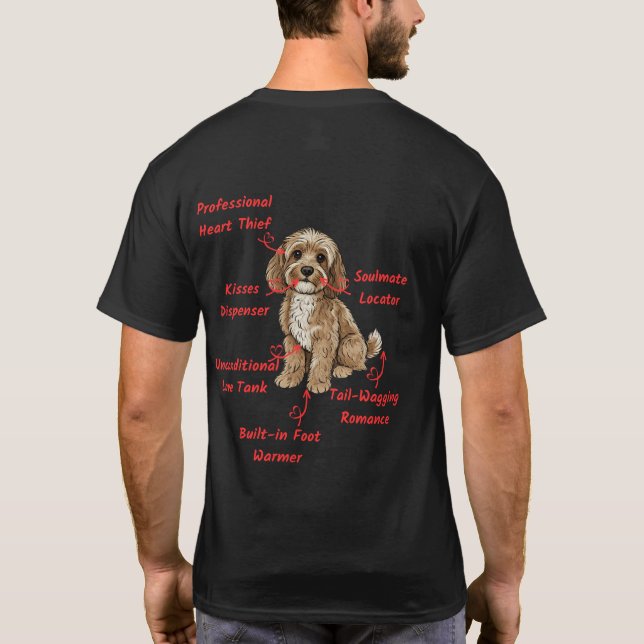 Funny Cockapoo Anatomy - Unique Valentine Gift T Shirt (Baksida)