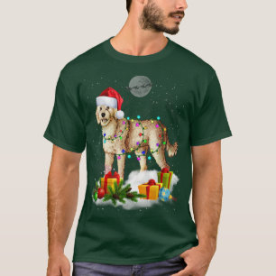 Funny Cockapoo Hund jul Ljus Santa Hat Julafton T Shirt