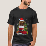 Funny Cockapoo i Shoe Santa Hat Ugly Christma T Shirt<br><div class="desc">Lustigt Cockapoo i Shoe Santa Hat Ugly God Jul Sweater V Nacke</div>