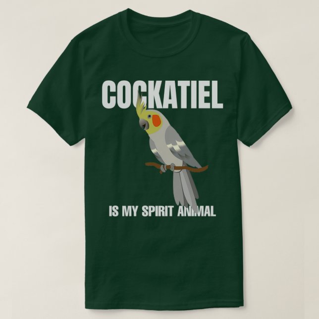 Funny Cockatiel är min spirit Animal Cockatail Par T Shirt (Design framsida)