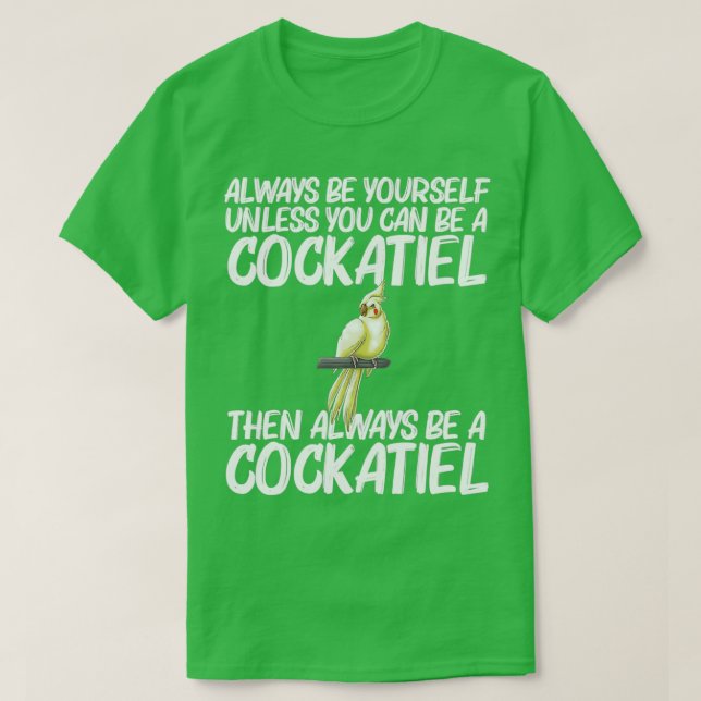 Funny Cockatiel Bird Parrot Älskare 5 T Shirt (Design framsida)