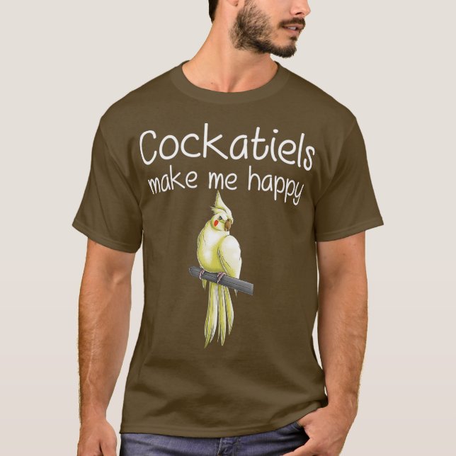 Funny Cockatiel Gift För manar Women Bird Parrot T Shirt (Framsida)