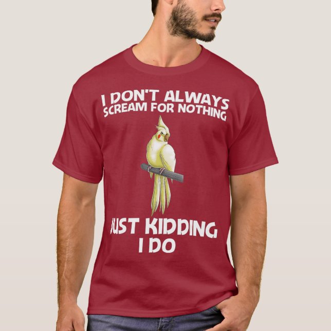 Funny Cockatiel Gift För manar Women Bird Parrot T Shirt (Framsida)