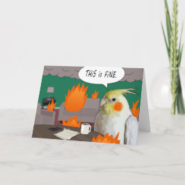 Funny Cockatiel Jag är Bra Meme Blank Pet Bird Kort