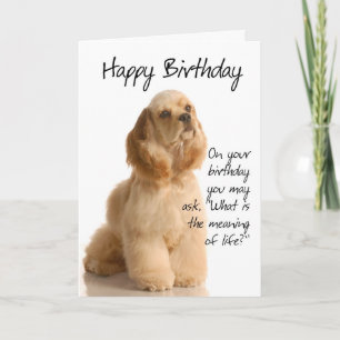 Funny Cocker Spain Birthday Card Kort