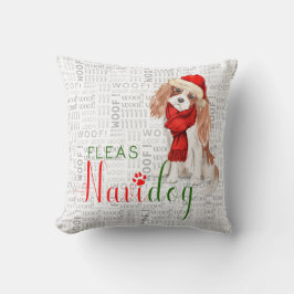 Funny Cocker Spain Hund Watercolor jul Kudde
