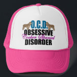 Funny Cocker Spansk Truckerkeps<br><div class="desc">Jag har OCD för söt cocker spaniel hundar. En hund humor med två söt cocker spaniels sitta ovanpå ord Obsessiv Cocker Spain Disorder ger en roligt åt en ägare.</div>