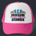Funny Cocker Spansk Truckerkeps<br><div class="desc">Jag har OCD för söt cocker spaniel hundar. En hund humor med två söt cocker spaniels sitta ovanpå ord Obsessiv Cocker Spain Disorder ger en roligt åt en ägare.</div>