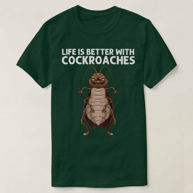 Funny Cockroach För manar Women Entomology Pest Co T Shirt (Design framsida)