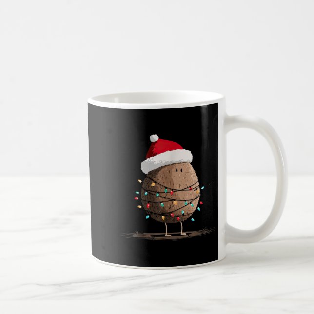 Funny Coconut Christmas Graphics Lights Lover  Kaffemugg (Höger)