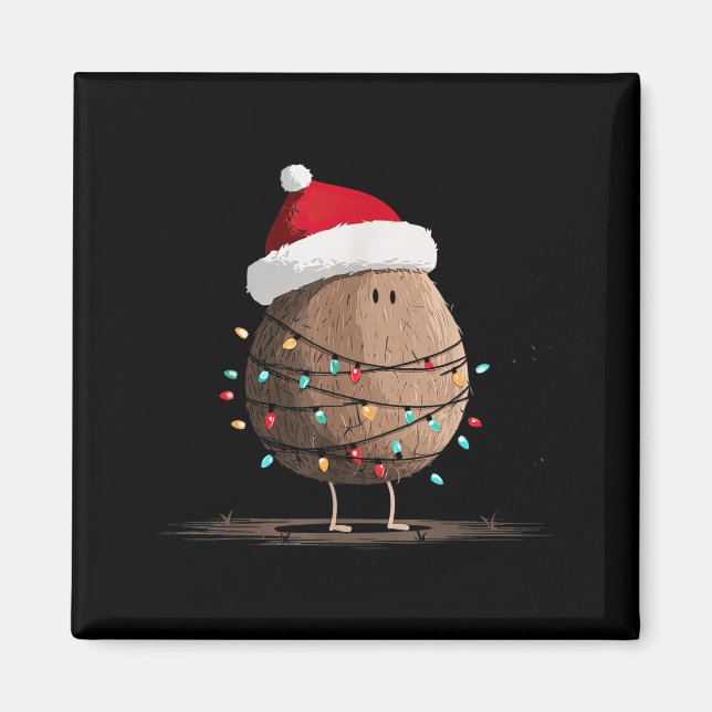 Funny Coconut Christmas Graphics Lights Lover  Magnet (Framsidan)