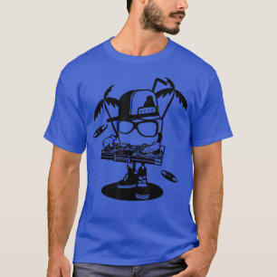 Funny Coconut DJ Tecknad night klubb, Party Coola T Shirt