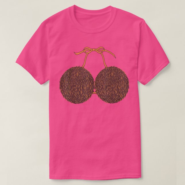 Funny Coconut Summer Coconuts Bra Funny Halloween  T Shirt (Design framsida)