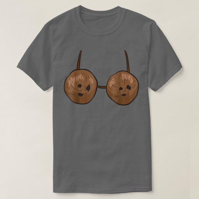 Funny Coconut Summer Coconuts Bra Funny Halloween T Shirt (Design framsida)