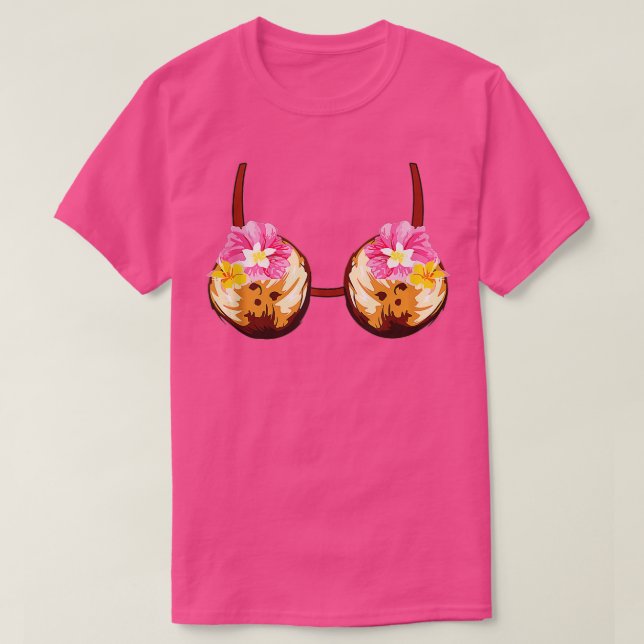 Funny Coconut Summer Coconuts Bra Funny Halloween T Shirt (Design framsida)