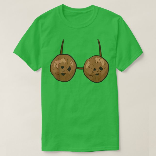 Funny Coconut Summer Coconuts Bra Funny Halloween T Shirt (Design framsida)