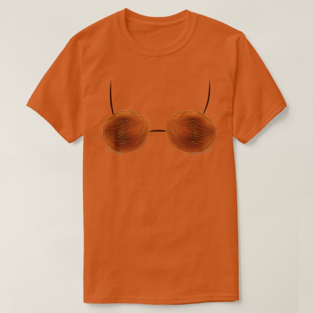Funny Coconut Summer Coconuts Bra Halloween Costum T Shirt (Design framsida)