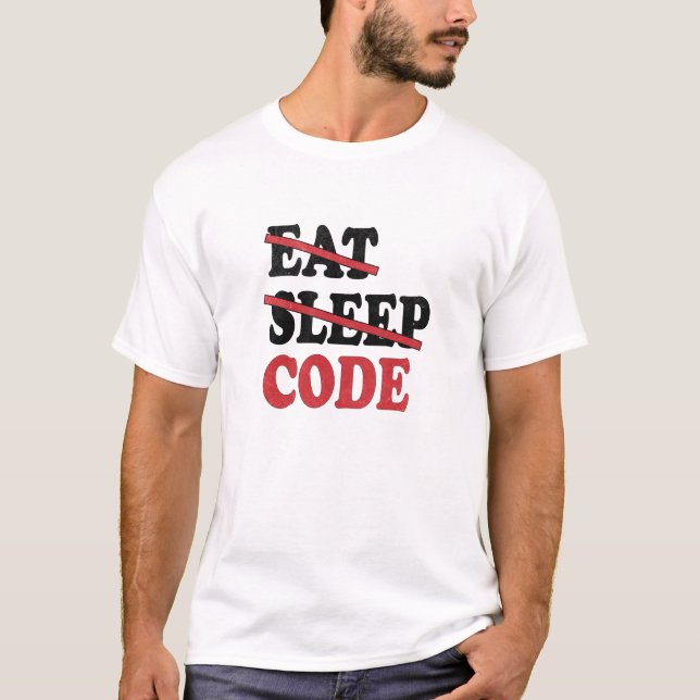 Funny Coder Computer Programmer T Shirt (Framsida)