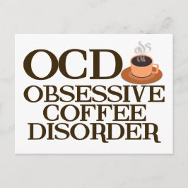 Funny Coffee Addict Vykort