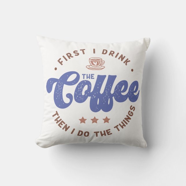 Funny Coffee Älskare som säger Kudde (Framsida)