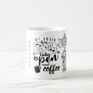FUNNY COFFEE-citattecken Mugg - BrainFör många fli