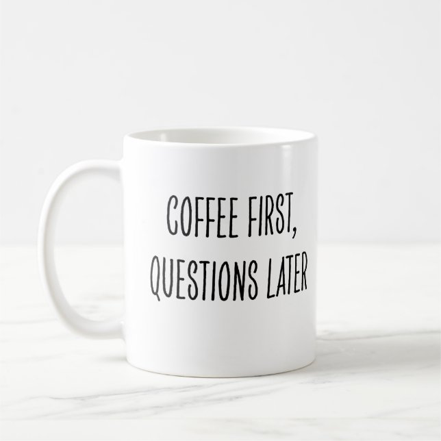 Funny Coffee Drinker Not Morning Person Kaffemugg (Vänster)