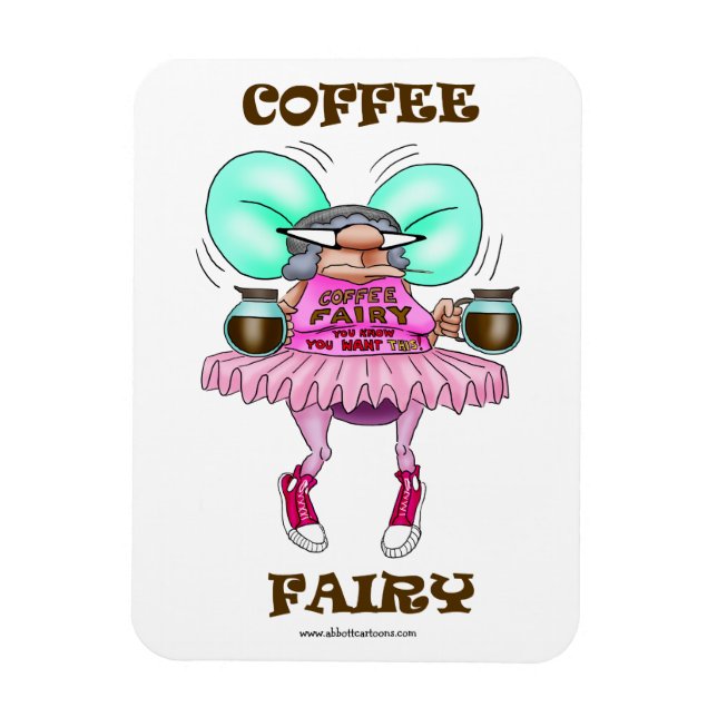 Funny Coffee Fairy Fleximagnet Magnet (Vertikal)