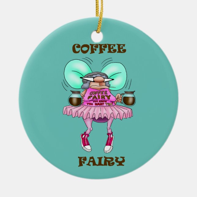 Funny Coffee Fairy Ornament (Framsidan)
