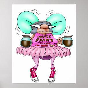 Funny Coffee Fairy Poster Spectickles