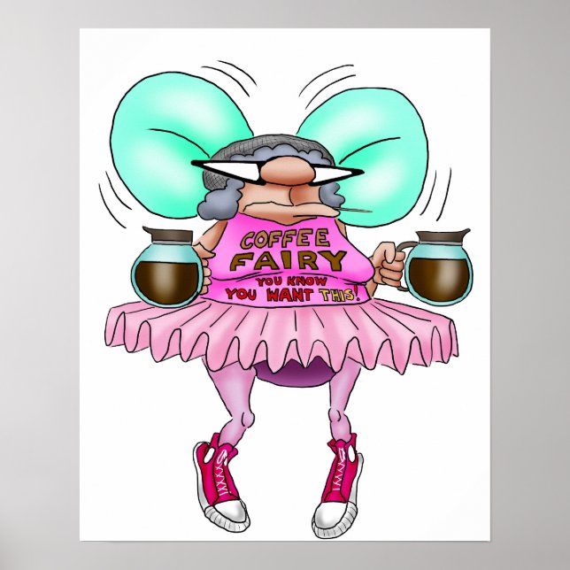 Funny Coffee Fairy Poster Spectickles (Framsidan)
