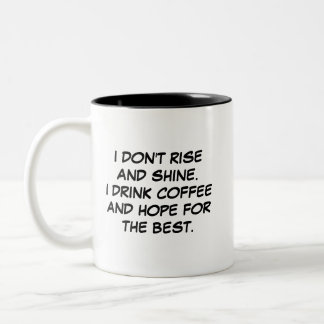Funny Coffee Humor Coworker Quote Minimalist Black Två-Tonad Mugg
