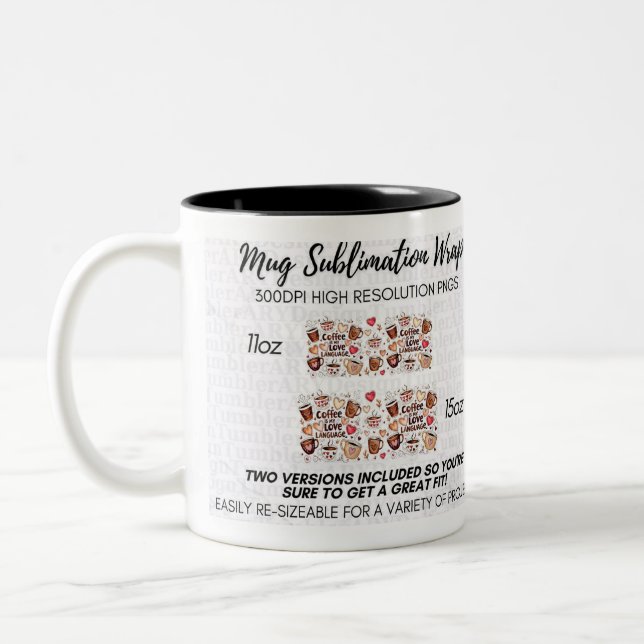 funny coffee lover mug Två-Tonad mugg (Vänster)