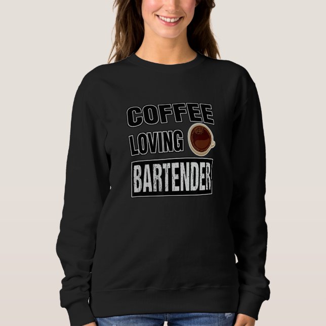 Funny COFFEE LOVING BARTENDER Design T Shirt (Framsida)