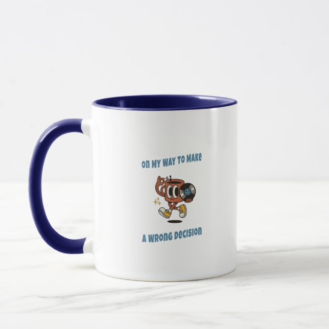 Funny Coffee Mug – Retro Aesthetic Quote Cup Mugg (Vänster)
