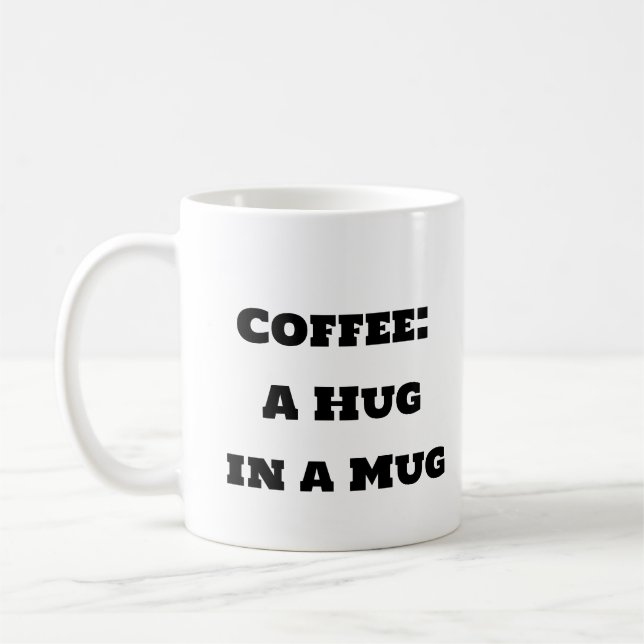 Funny Coffee Mugg - A Hug i Mugg (Vänster)