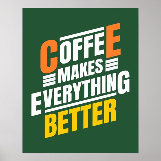 Funny Coffee Quote Poster (Framsidan)
