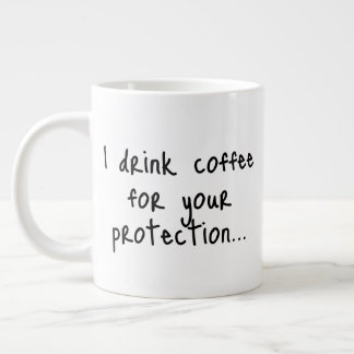 Funny Coffee Quote | Sarcastic Gift Idea | Minimal Jumbo Mugg